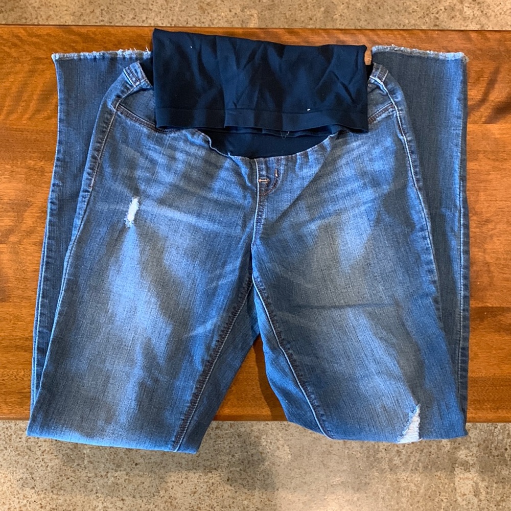 1822 blue denim ankle jeans